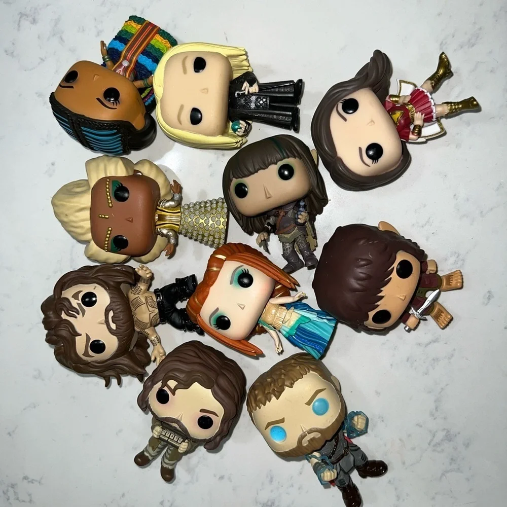 Funko pops! Set of ten funko pops. Collectible Figures
